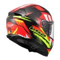 Casco Integrale Ls2 Ff811 Vector Ii Carbon Tantic Red H-v Yellow