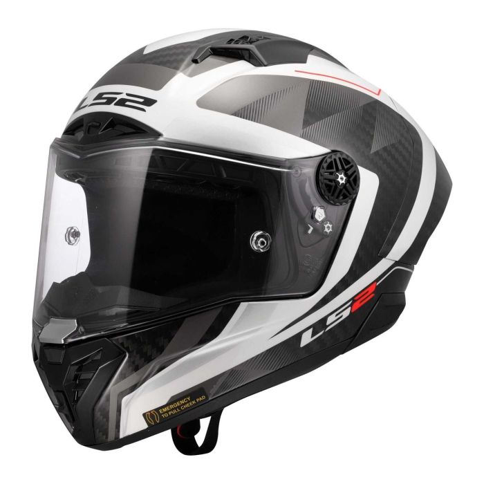 Casco Integrale Ls2 Ff805 Thunder Gp Aero Raute White Grey