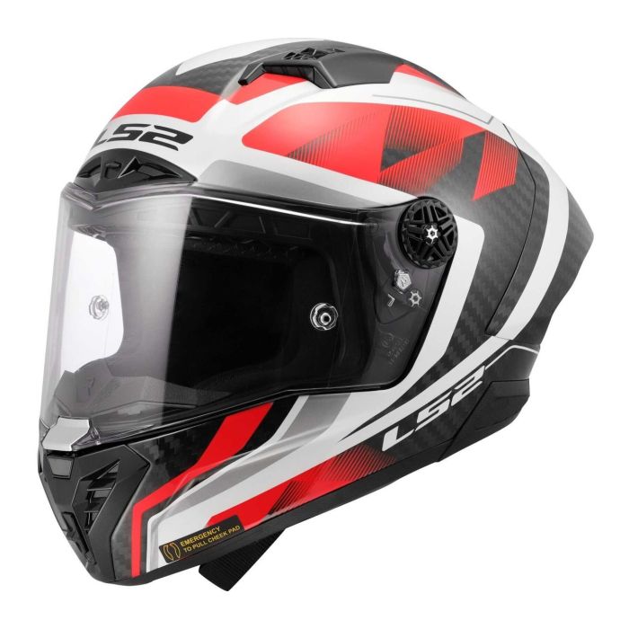 Casco Integrale Ls2 Ff805 Thunder Gp Aero Raute White Red