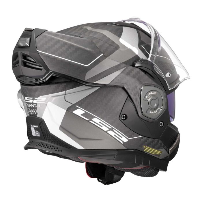 Casco Ribaltabile Ls2 Ff901 Advant X Carbon Horizon Silver Grey