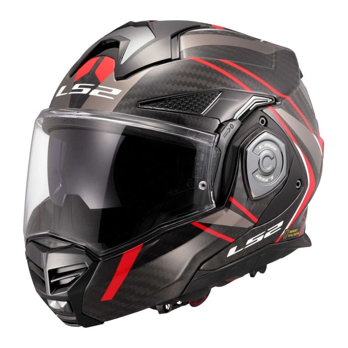 Casco Ribaltabile Ls2 Ff901 Advant X Carbon Future II Red