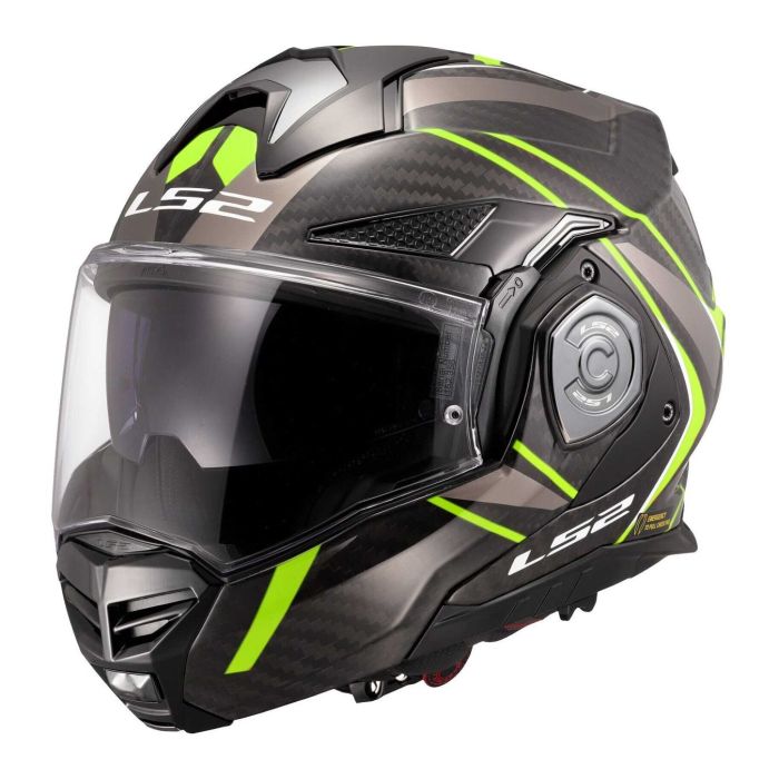 Casco Ribaltabile Ls2 Ff901 Advant X Carbon Future II H-v Yellow