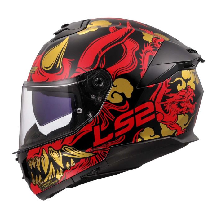 Casco Integrale Ls2 Ff808 Stream II Drako Black Red