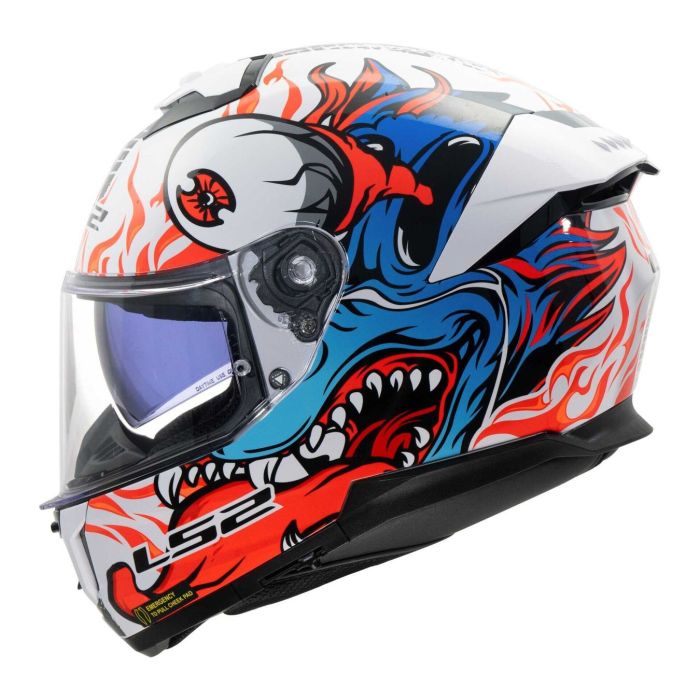 Casco Integrale Ls2 Ff808 Stream II Inferno White Blue