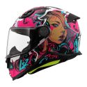 Casco Integrale Ls2 Ff812 Kid Cyberg Purple Cyan