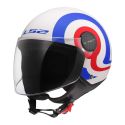 Casco Jet Ls2 Of558 Sphere Lux II Urby White Blue Red