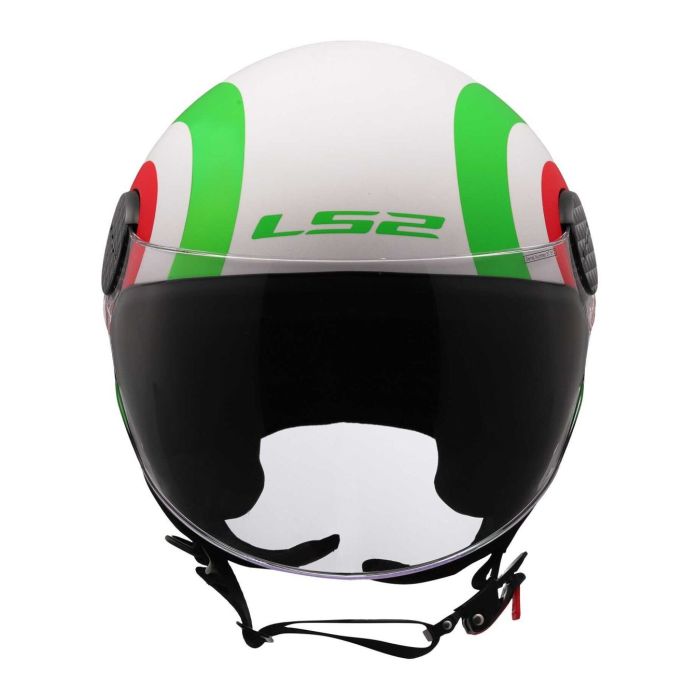 Casco Jet Ls2 Of558 Sphere Lux II Urby White Green Red