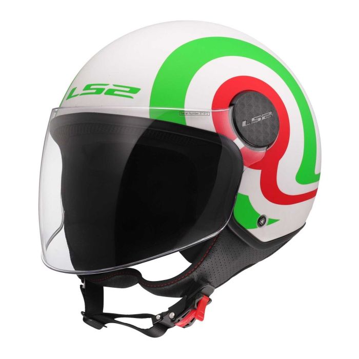 Casco Jet Ls2 Of558 Sphere Lux II Urby White Green Red