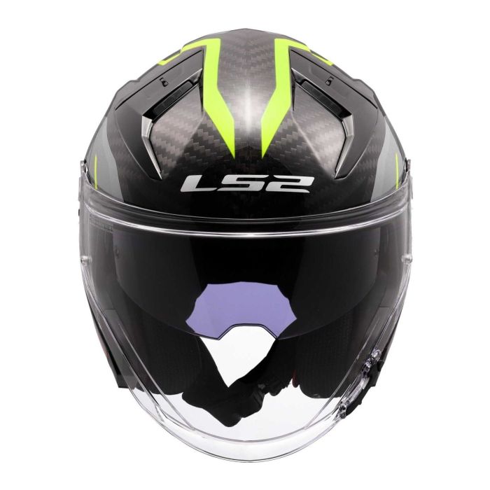 Casco Jet Ls2 Of603 Infinity II Carbon Urus H-v Yellow