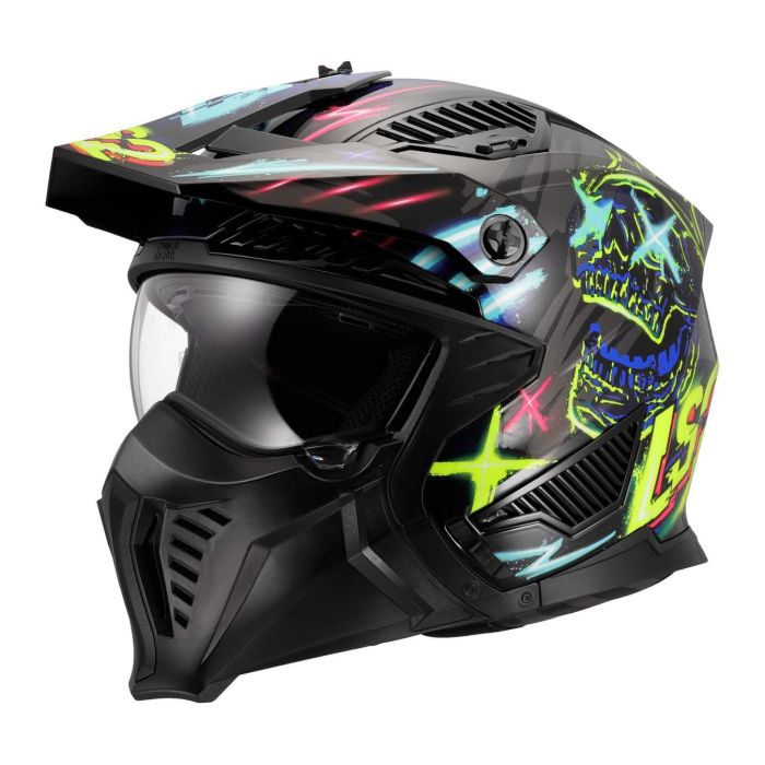 Casco Jet Ls2 Of606 Drifter Rayz Black Blue