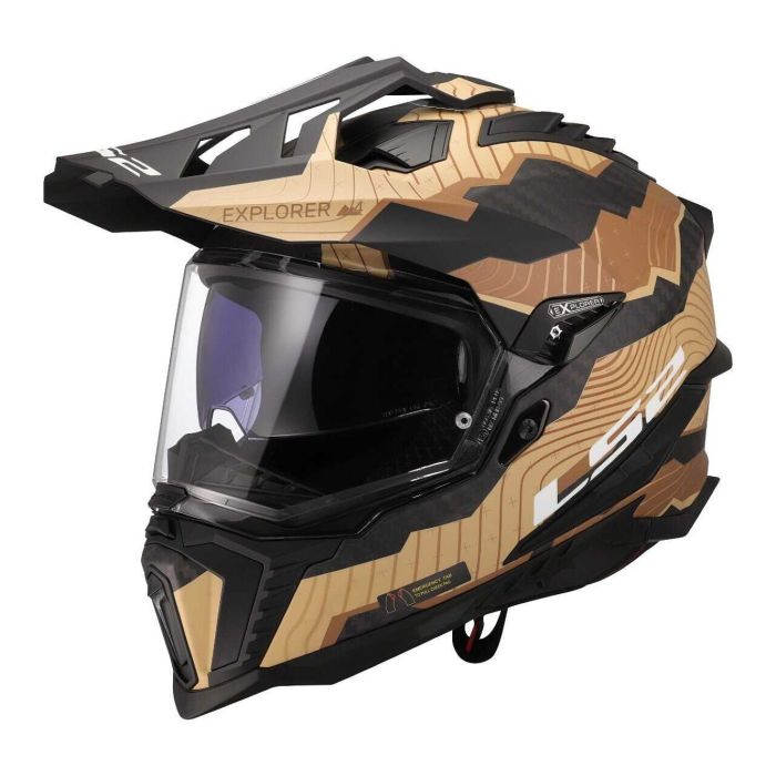 Casco Adventure Ls2 Mx701 Explorer C Trick Brown Sand