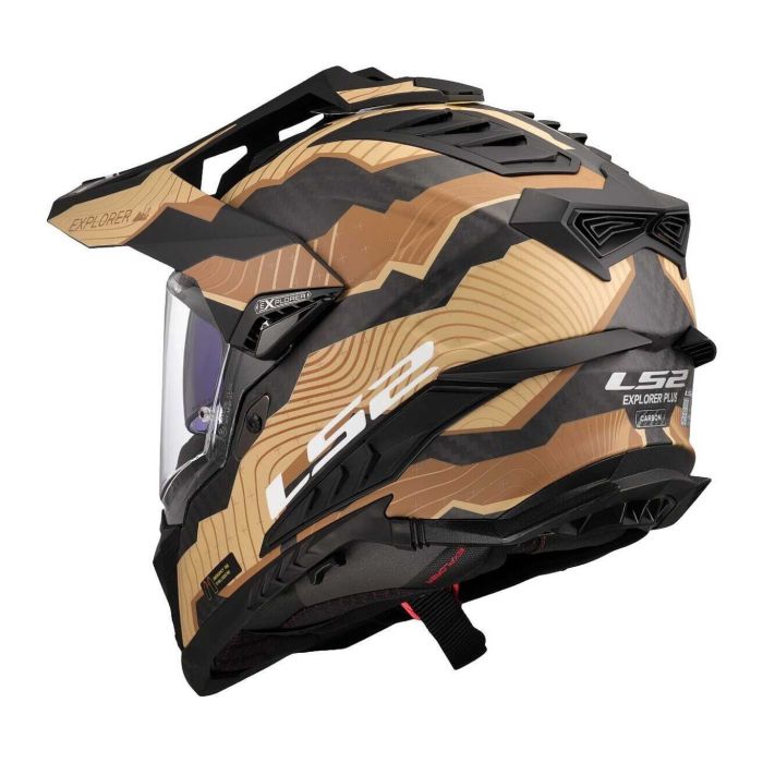 Casco Adventure Ls2 Mx701 Explorer C Trick Brown Sand