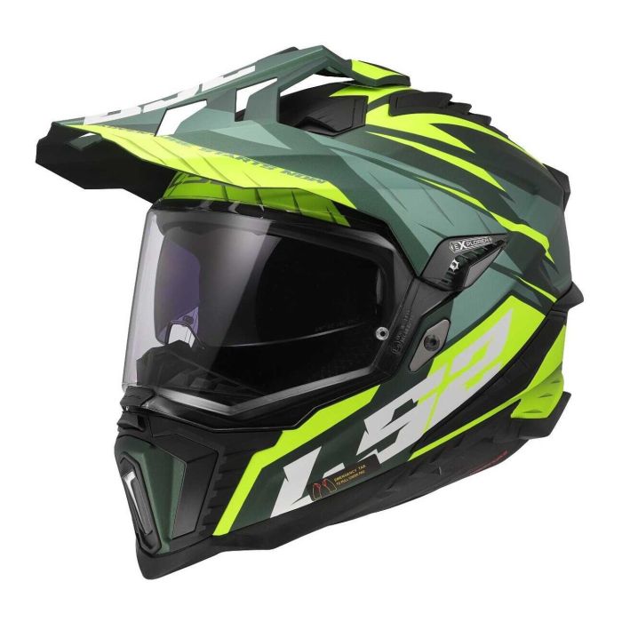 Casco Ls2 Mx701 Explorer Spire 06 Green H-v Yellow