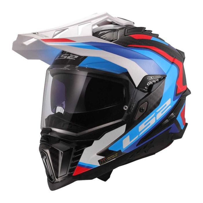 Casco Adventure Ls2 Mx701 Explorer C Frontier II White Blue