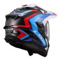 Casco Adventure Ls2 Mx701 Explorer C Frontier II White Blue