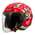 Casco Jet Ls2 Of622 Funny Ii Paws Red