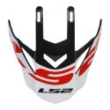Frontino Ls2 Per Casco Mx437 Evo Strike Black White Red