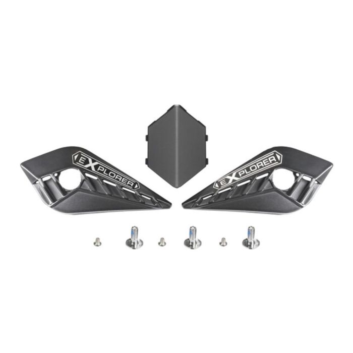 Viteria Frontino + Cover Ls2 Per Casco Mx701 Carbon Matt Black