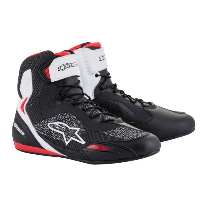 Scarpe Touring Alpinestars Faster-3 Rideknit Black White Red