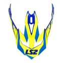 Frontino Ls2 Per Casco Mx470 Nimble White Blue Yellow