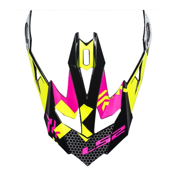 Frontino Ls2 Per Casco Mx470 Triplex Black Pink Yellow