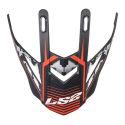 Frontino Ls2 Per Casco Mx436 Evo Saturn Matt Black Red