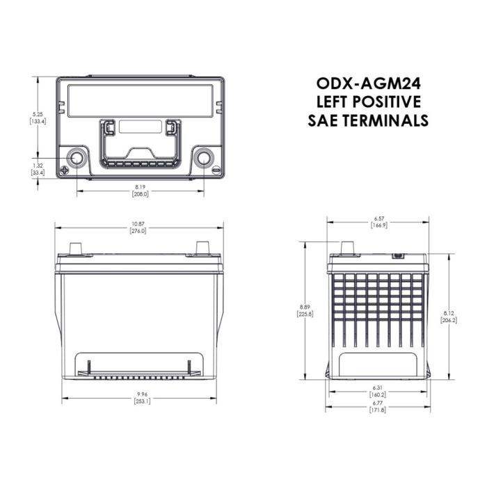 Batteria Odyssey Odx-agm24 (ex Odx-agm24) Agm Extreme Series 76 Ah.