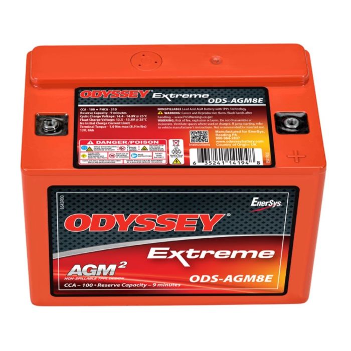 Batteria Odyssey Ods-agm8e (ex Pc310) Agm Extreme Series 8 Ah.