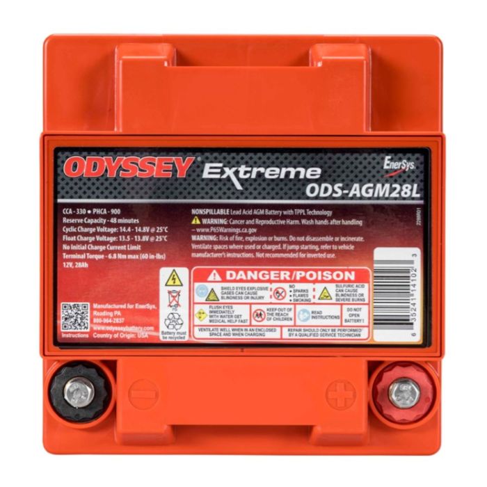 Batteria Odyssey Ods-agm28l (ex Pc925) Agm Extreme Series 28 Ah.