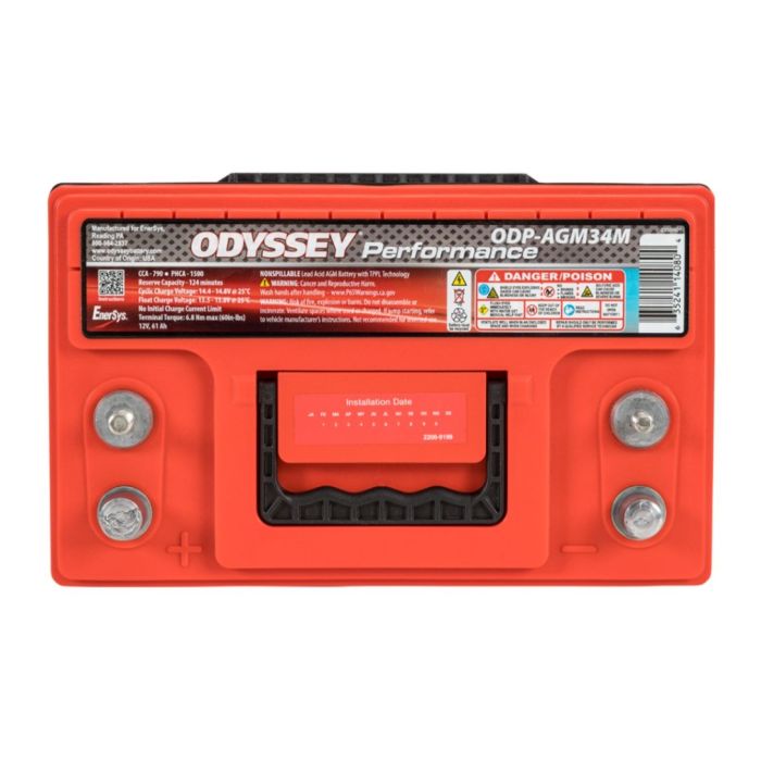 Batteria Odyssey Odp-agm34m (ex 34m-790) Agm Nautica E Diporto 62 Ah.