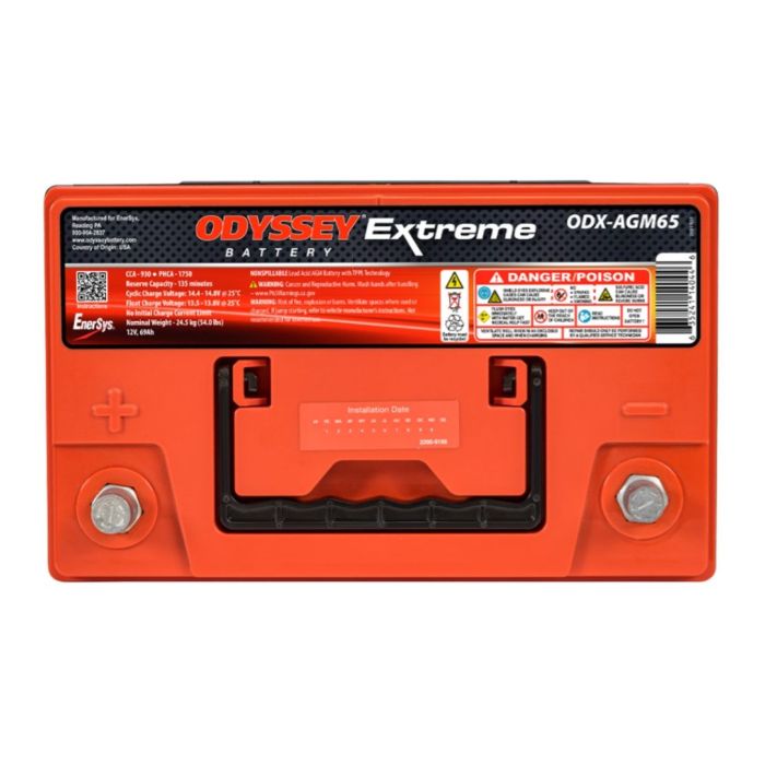 Batteria Odyssey Odx-agm65 (ex 65-pc1750t) Agm Extreme Series 74 Ah.
