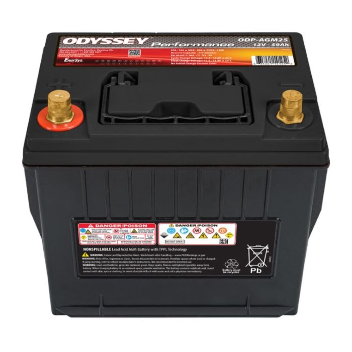Batteria Odyssey Odp-agm25 (ex 25-675) Agm Performace Auto 59 Ah.