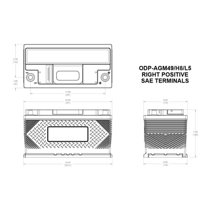 Batteria Odyssey Odp-agm49 H8 L5 (ex 49-950) Agm Performance Auto 94Ah