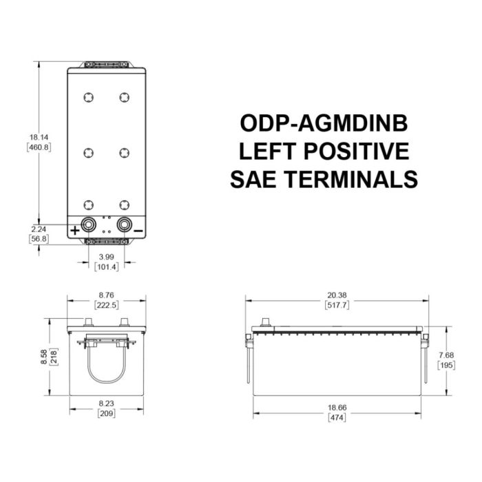 Batteria Odyssey Odp-agmdinb (ex 629-din B-1300) Performance Agm - Auto 170Ah