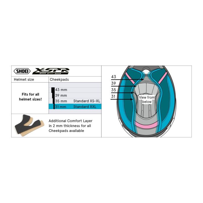 Shoei X-spr2/12 Guanciali  43