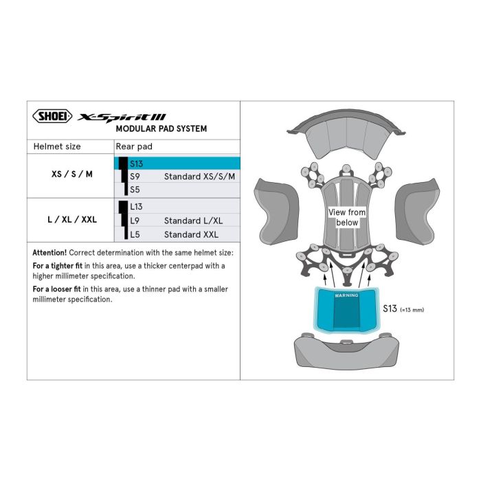 Shoei Type-i Calotta Interna Rear L13