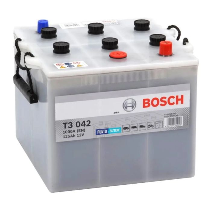 Batteria Bosch T3 042 12 V 125 Ah. 1000 A.