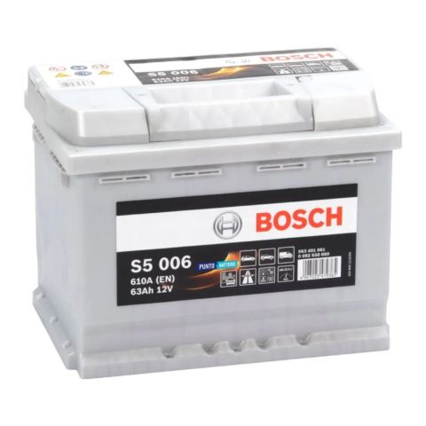 Batteria Bosch S5 006 12 V. 63 Ah. 610 A