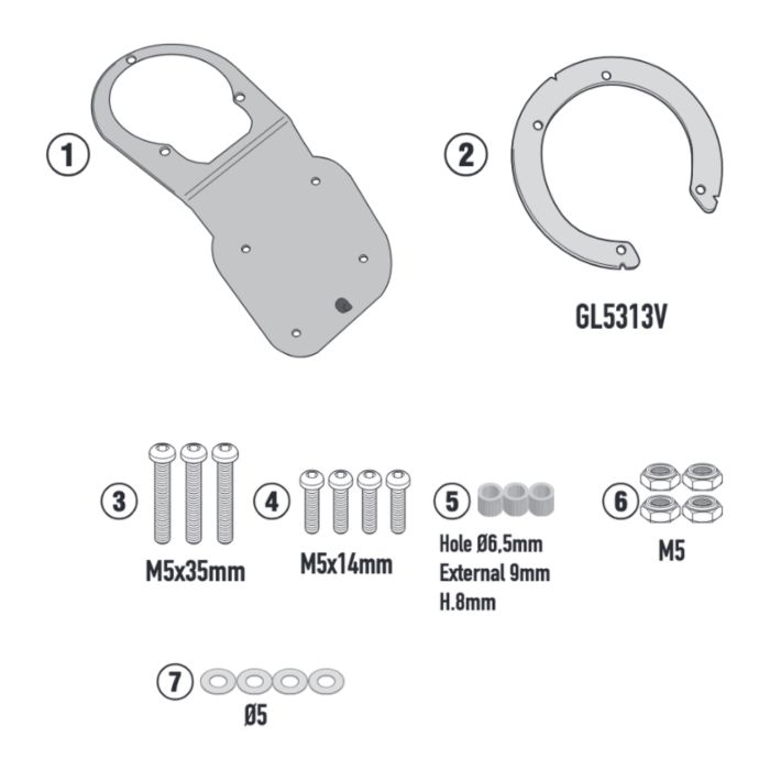 Flangia Givi Bf94 Qj Motor Srt 600 Sx (2025)