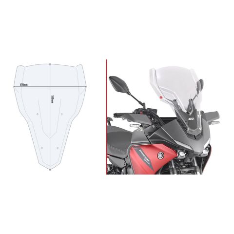 Cupolino Yamaha Tracer 700'20 Givi D2148st