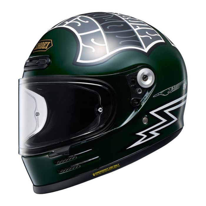 Casco Integrale Shoei Glamster 06 Heiwa Motorcycle Tc4 Verde Grigio