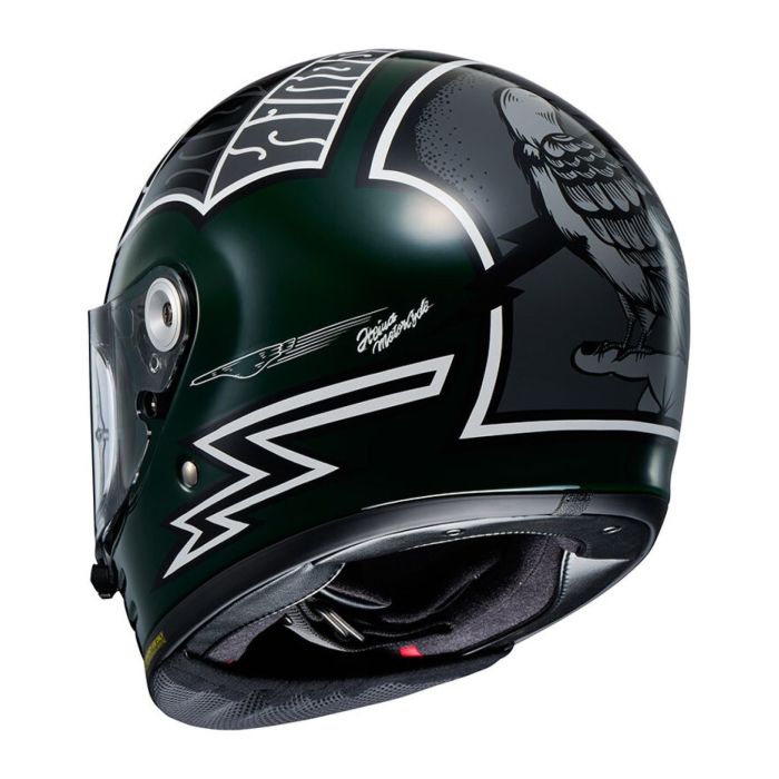 Casco Integrale Shoei Glamster 06 Heiwa Motorcycle Tc4 Verde Grigio