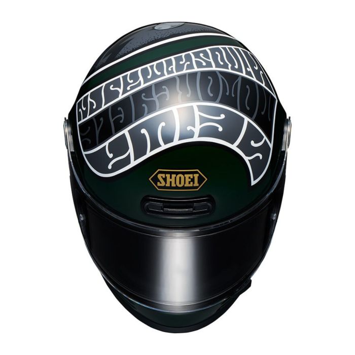 Casco Integrale Shoei Glamster 06 Heiwa Motorcycle Tc4 Verde Grigio