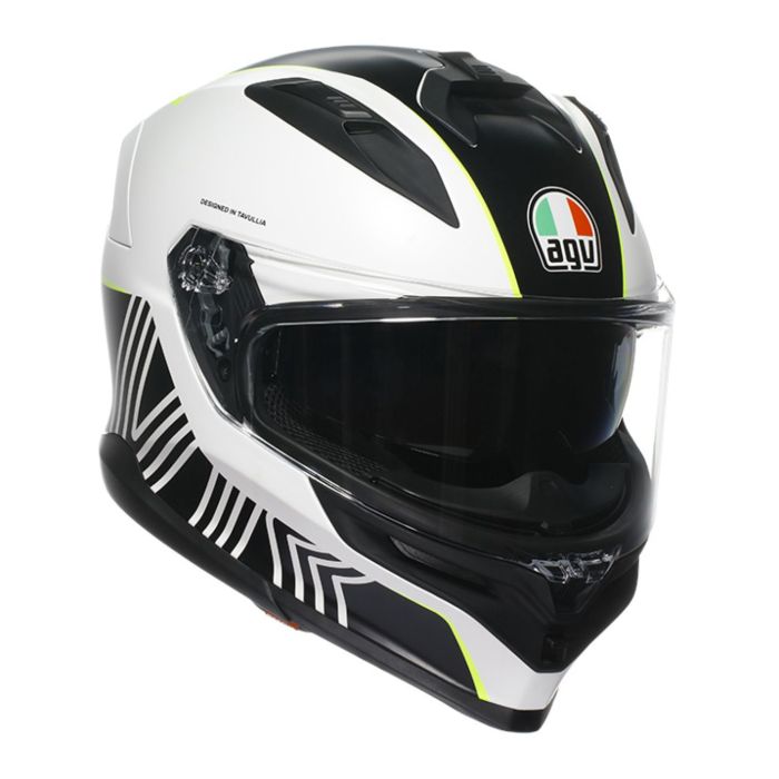 Casco Integrale Agv K7 In Fibra Super 46 White Black