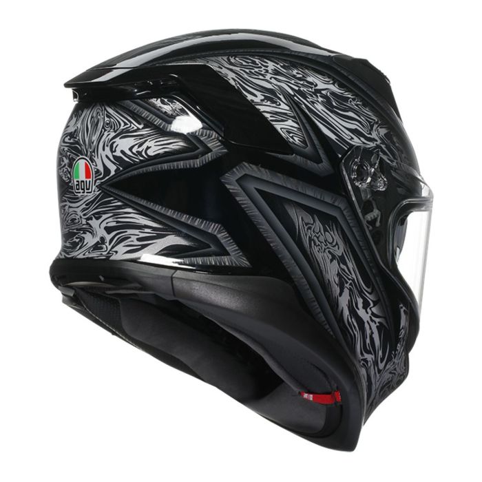 Casco Integrale Agv K7 In Fibra Damascus Black/silver