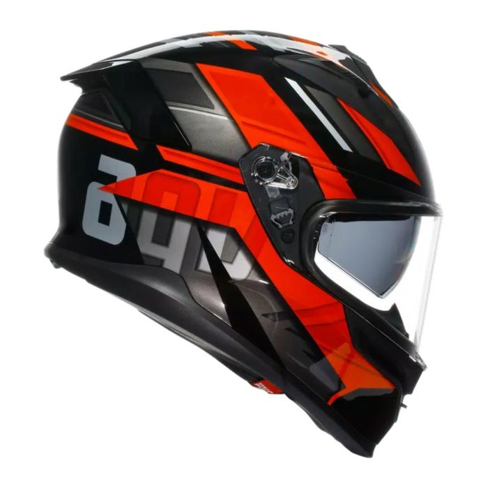 Casco Integrale Agv K7 In Fibra Taurax Black/red