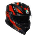 Casco Integrale Agv K7 In Fibra Taurax Black/red