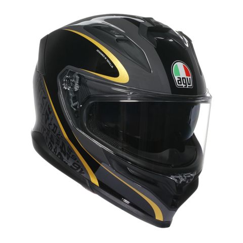 Casco Integrale Agv K7 In Fibra Flow 46 Yellow Grey
