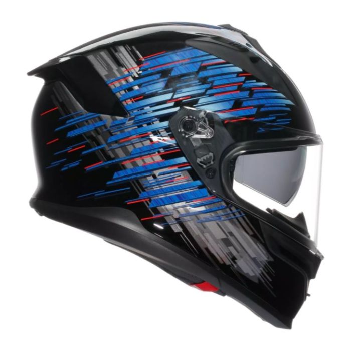 Casco Integrale Agv K7 In Fibra Genisys Matt Black/blue/grey