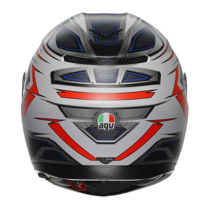 Casco Integrale Agv K3 E2206 Space Matt White/red Fluo